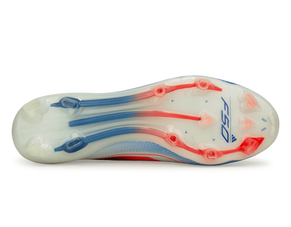 adidas Men's F50 Elite Laceless FG White/Lucid Blue