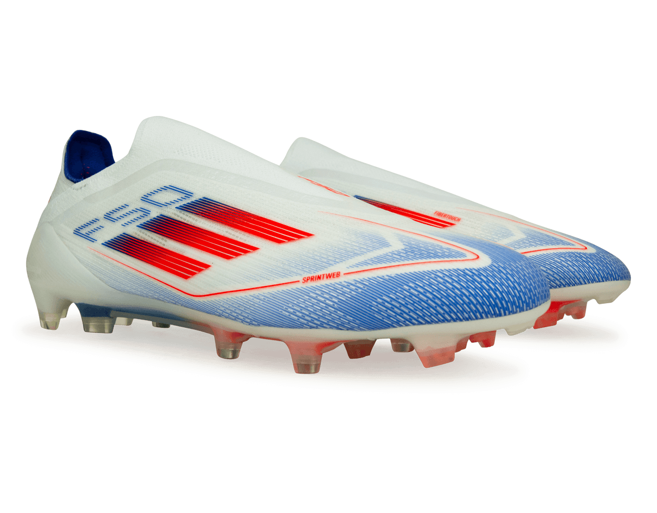 adidas Men's F50 Elite Laceless FG White/Lucid Blue