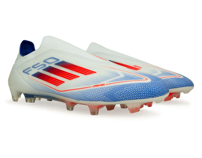 adidas Men's F50 Elite Laceless FG White/Lucid Blue