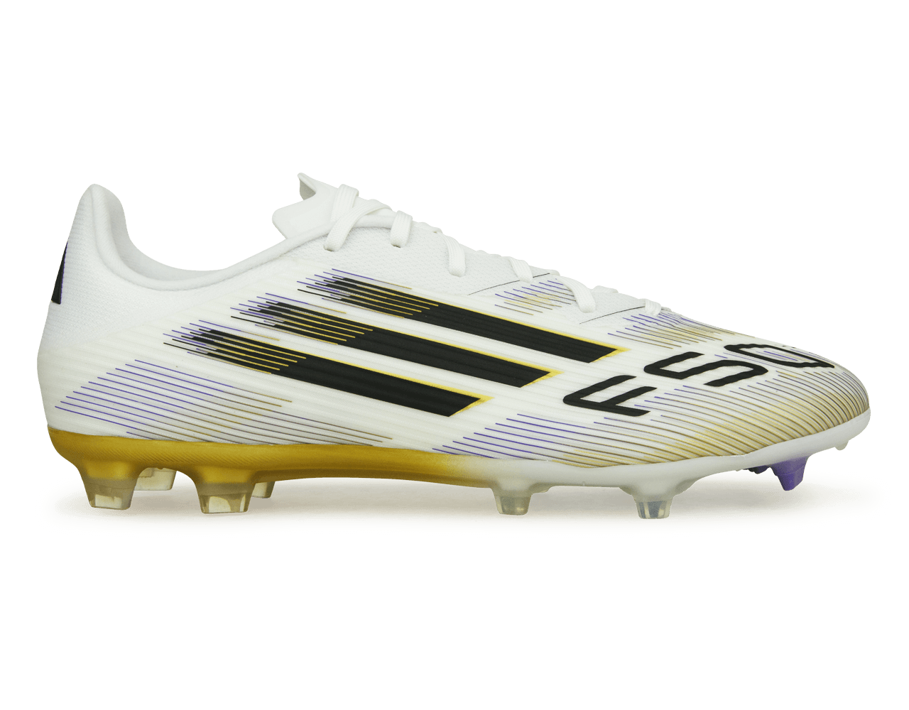 adidas Men's F50 League FG/MG White/Black/Gold