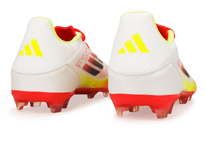 adidas Men's F50 League FG/MG White/Black/Yellow