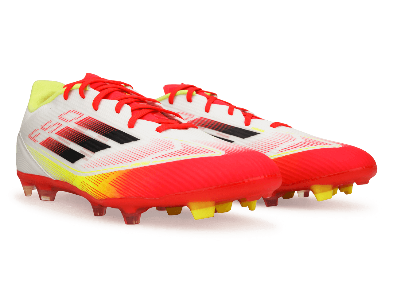 adidas Men's F50 League FG/MG White/Black/Yellow