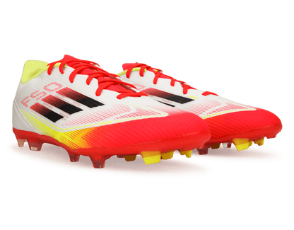 adidas Men's F50 League FG/MG White/Black/Yellow