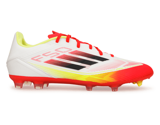 adidas Men's F50 League FG/MG White/Black/Yellow