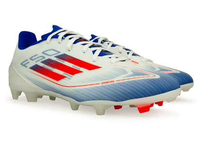 adidas Men's F50 League FG/MG White/Lucid Blue