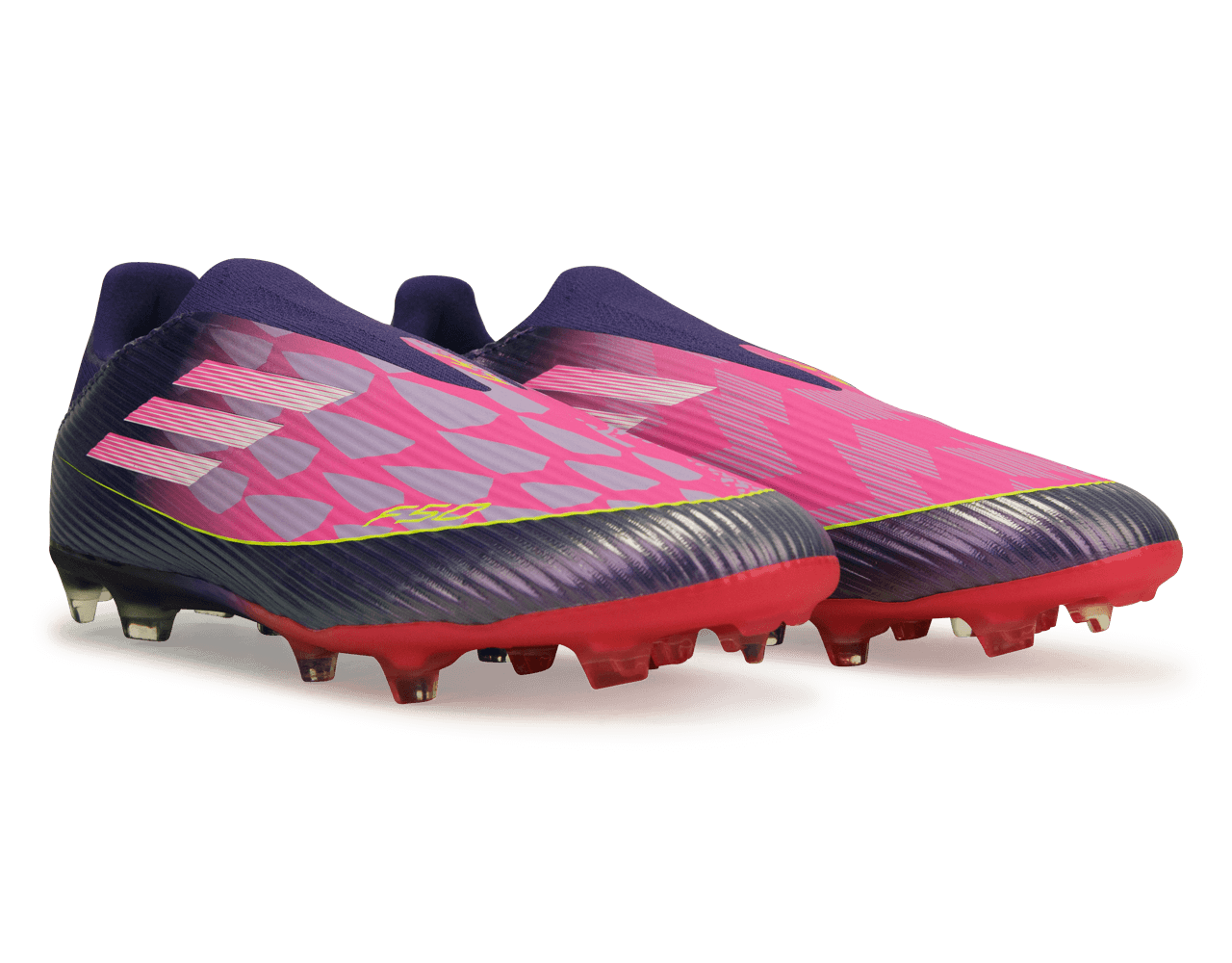 adidas Men's Lamine Yamal F50 League Laceless FG/MG Purple/Lemon