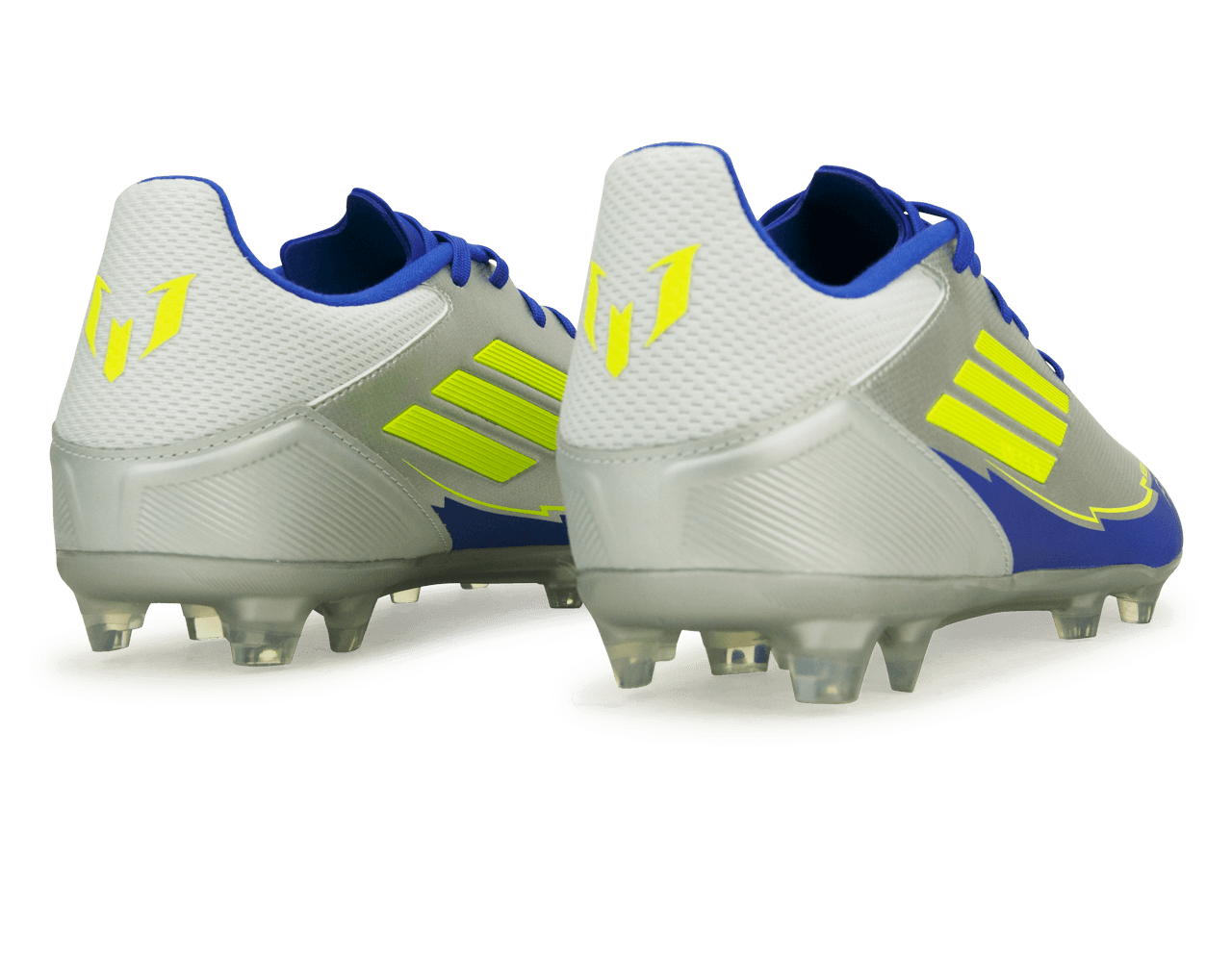 adidas Men's F50 League Messi FG/MG Silver/Volt/Blue