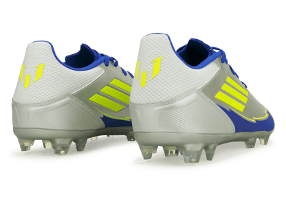 adidas Men's F50 League Messi FG/MG Silver/Volt/Blue