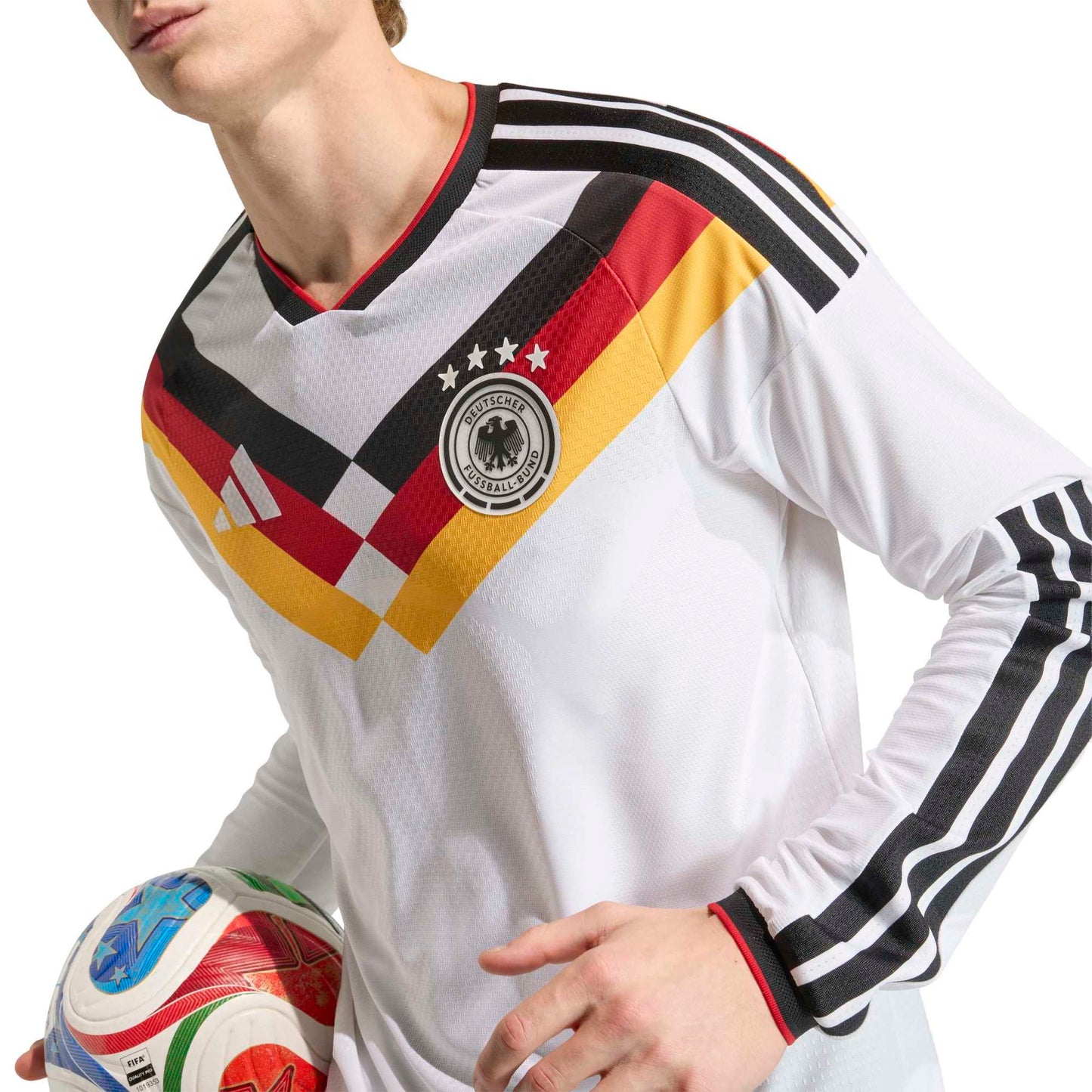 adidas Men's Germany World Cup 2026 Authentic Home Long Sleeve Jersey White