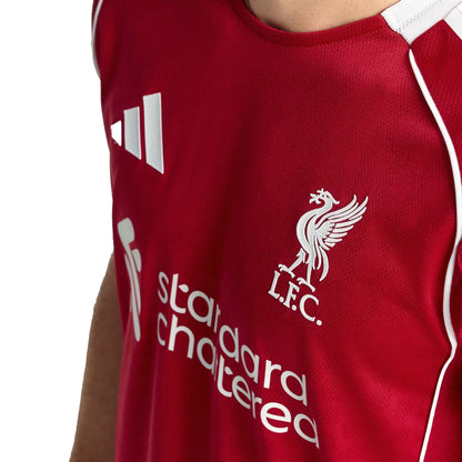 adidas Men's Liverpool 2025/26 Authentic Home Jersey Strawberry Red