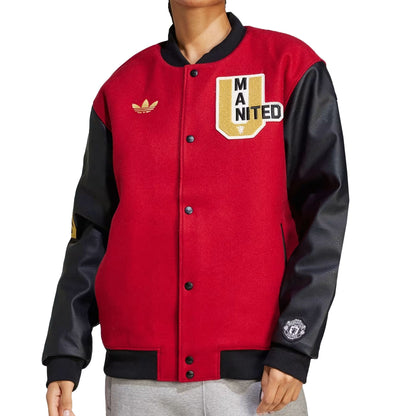adidas Men's Manchester United 2024/25 VRCT Jacket Red/Black