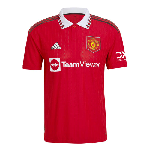 adidas Men's Manchester United 2022/23 Authentic Home Jersey Real Red/White