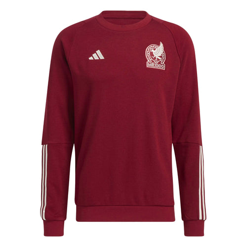 adidas Men's Mexico Tiro 23 Crew Sweatshirt Burgundy