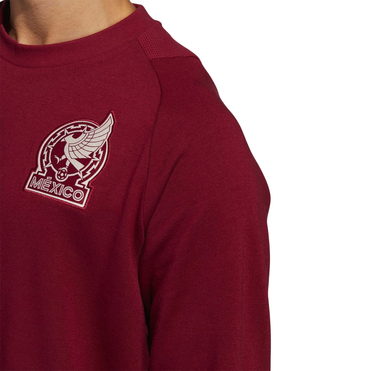 adidas Men's Mexico Tiro 23 Crew Sweatshirt Burgundy