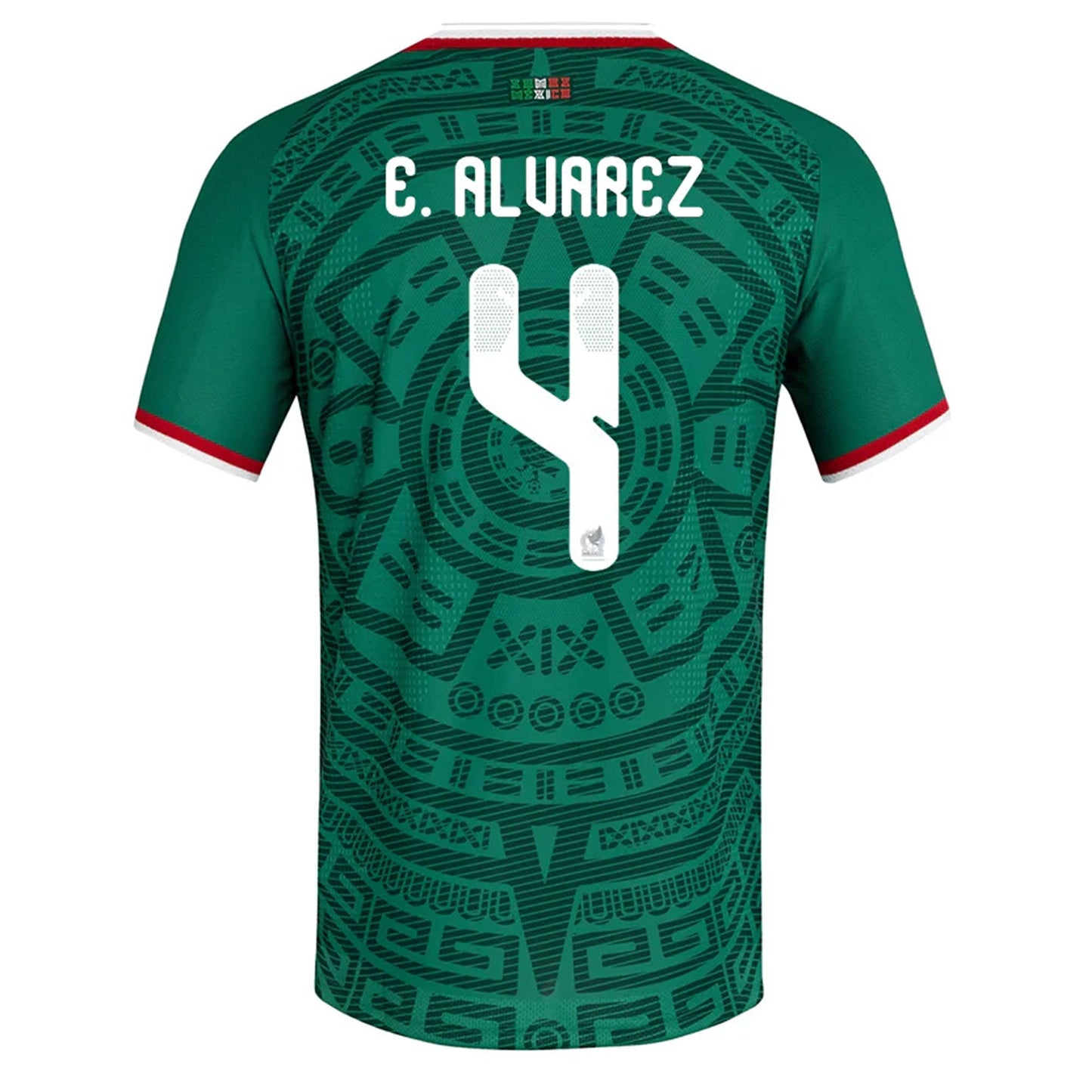 adidas Men's Mexico World Cup 2026 Authentic Home Jersey w/ E. Alvarez #4 Printing