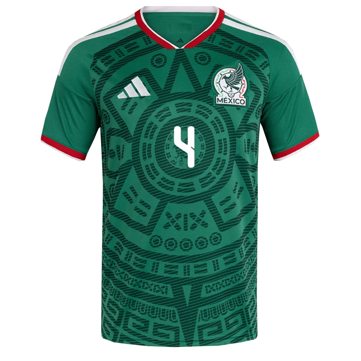 adidas Men's Mexico World Cup 2026 Authentic Home Jersey w/ E. Alvarez #4 Printing