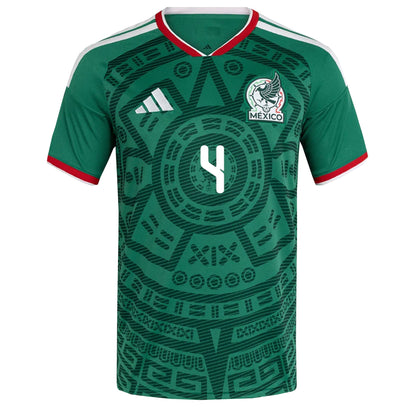 adidas Men's Mexico World Cup 2026 Authentic Home Jersey w/ E. Alvarez #4 Printing