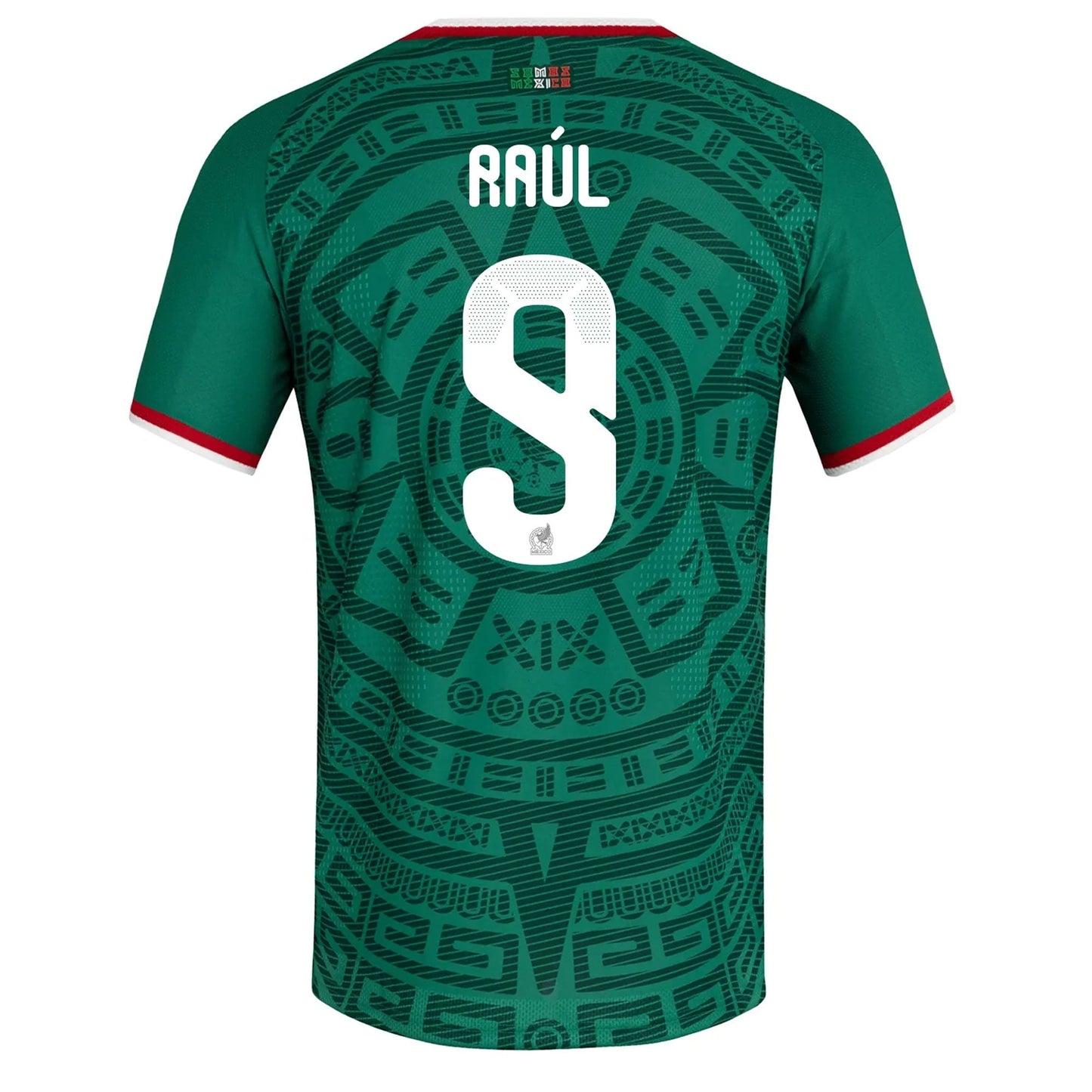 adidas Men's Mexico World Cup 2026 Authentic Home Jersey w/ Raul #9 Printing