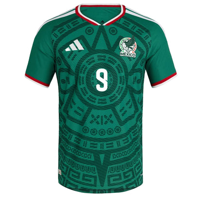 adidas Men's Mexico World Cup 2026 Authentic Home Jersey w/ Raul #9 Printing