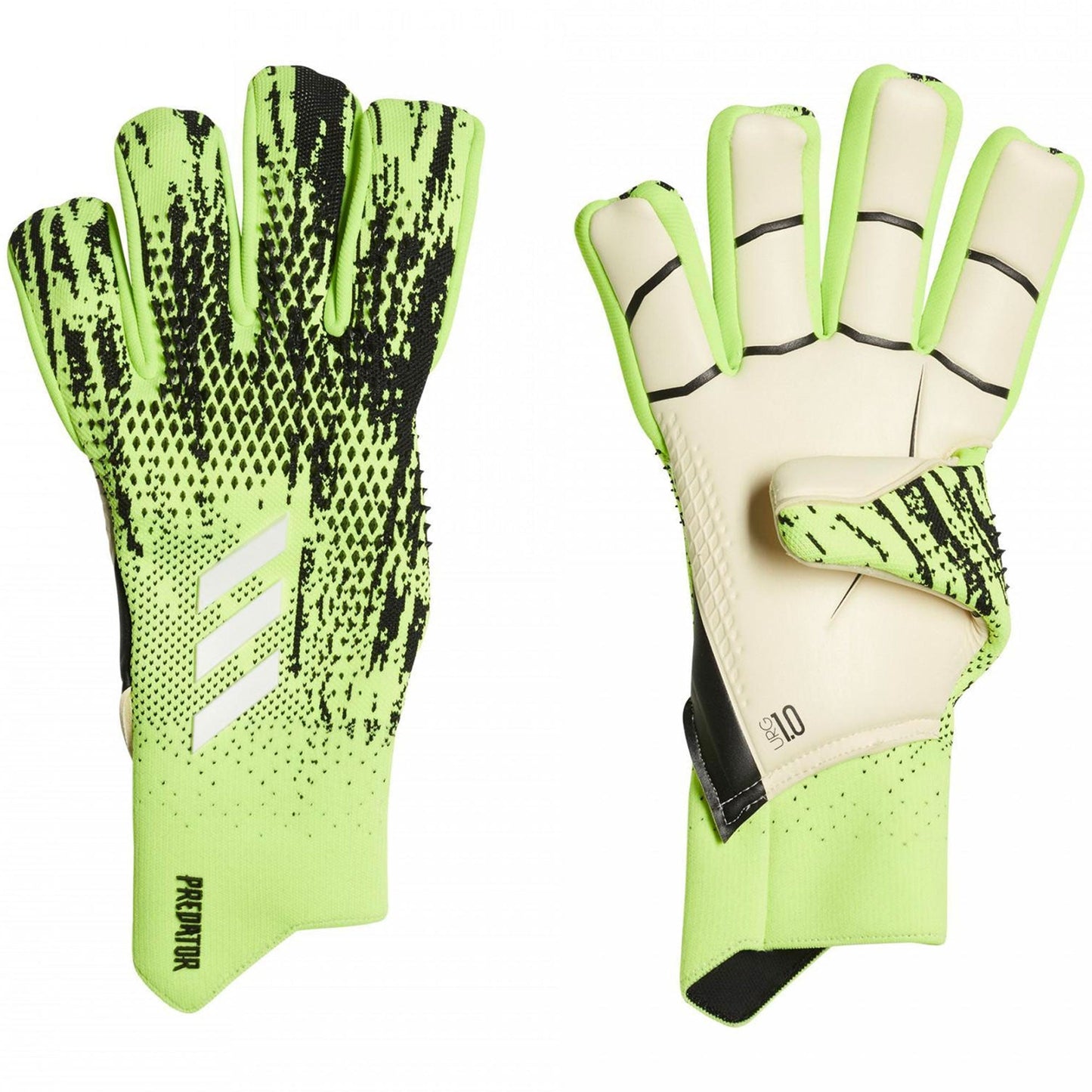 adidas Men's Predator 20 Pro Fingersave PC Goalkeeper Gloves Green/Black