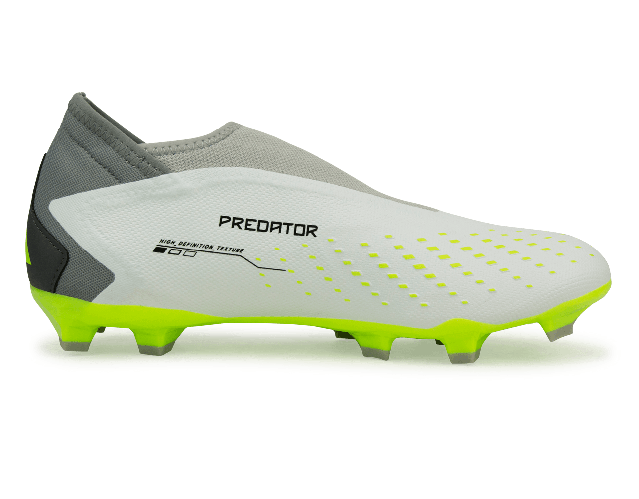 adidas Men's Predator Accuracy.3 Laceless FG White/Lucid Lemon