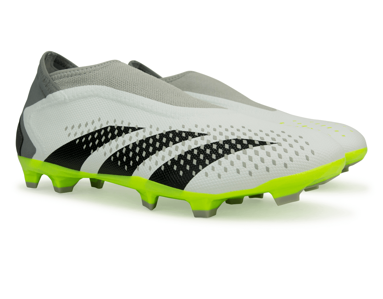 adidas Men's Predator Accuracy.3 Laceless FG White/Lucid Lemon