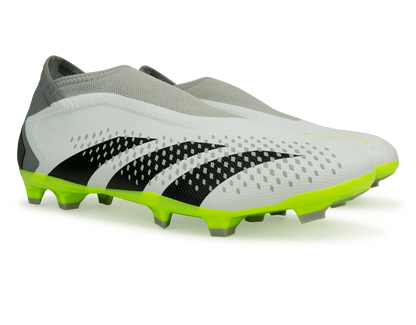 adidas Men's Predator Accuracy.3 Laceless FG White/Lucid Lemon