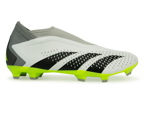 adidas Men's Predator Accuracy.3 Laceless FG White/Lucid Lemon