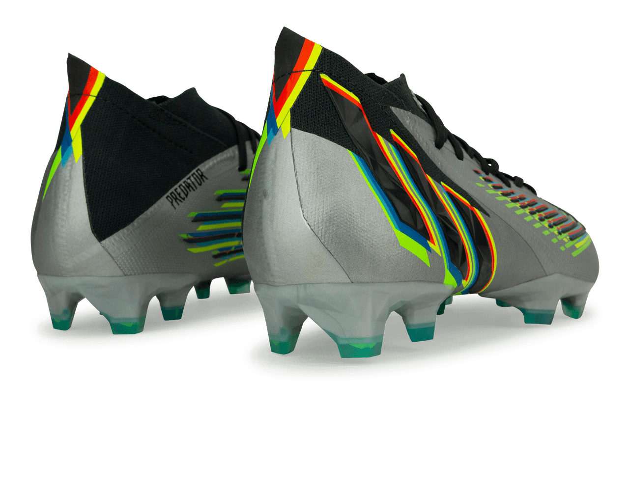adidas Men's Predator Edge.1 FG Silver Metallic/ Solar Green