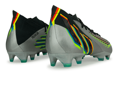 adidas Men's Predator Edge.1 FG Silver Metallic/ Solar Green