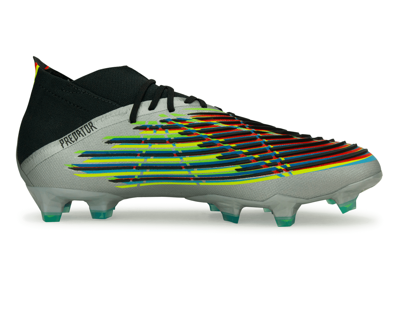 adidas Men's Predator Edge.1 FG Silver Metallic/ Solar Green