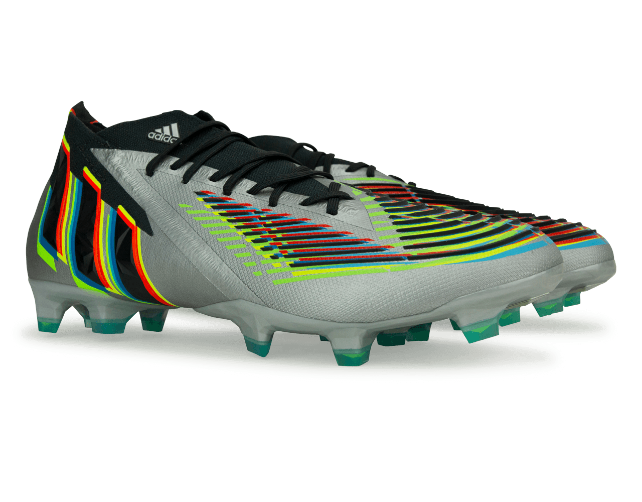 adidas Men's Predator Edge.1 FG Silver Metallic/ Solar Green