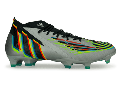 adidas Men's Predator Edge.1 FG Silver Metallic/ Solar Green