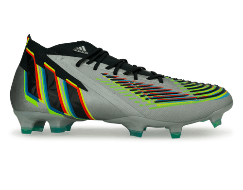 adidas Men's Predator Edge.1 FG Silver Metallic/ Solar Green