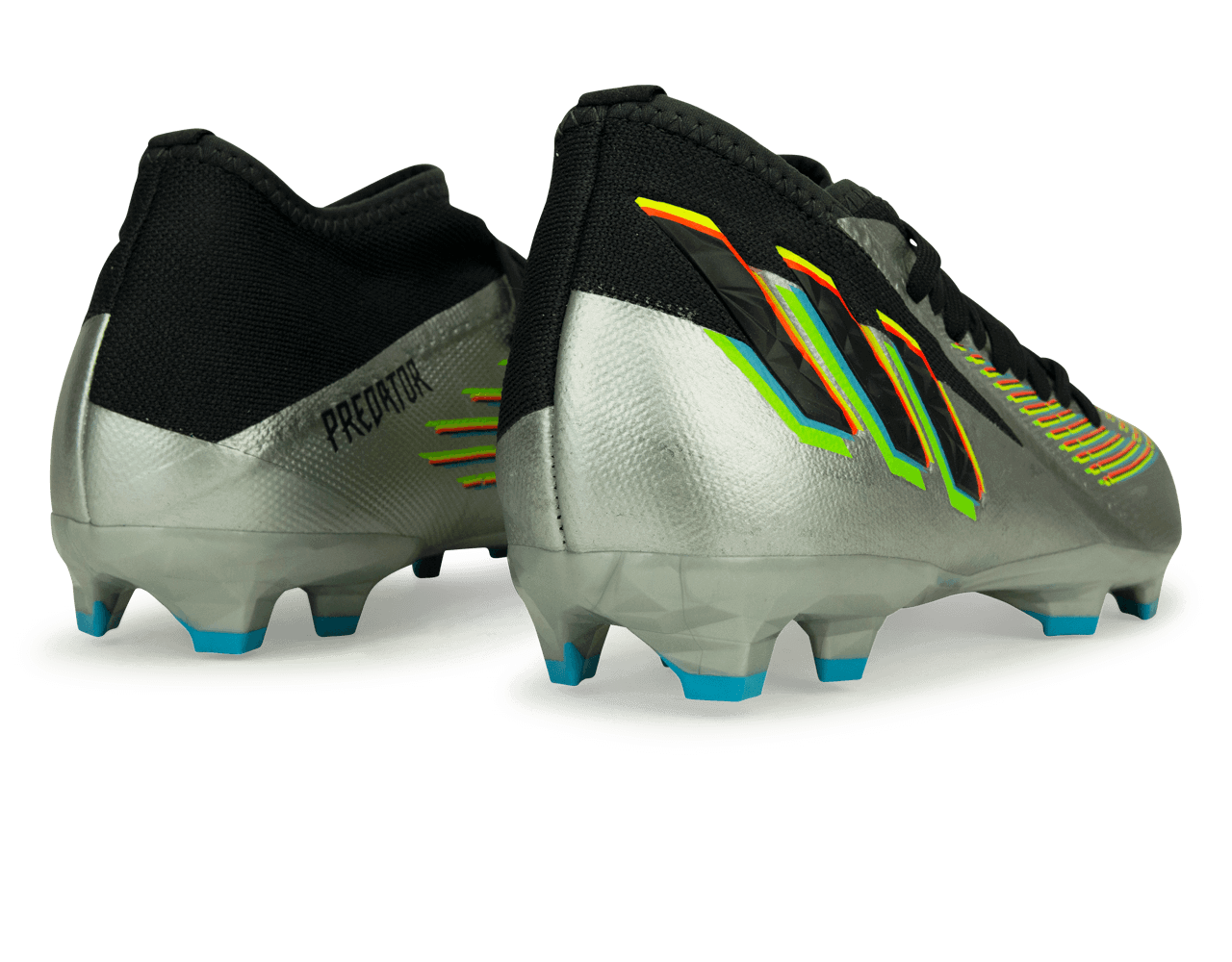 adidas Men's Predator Edge.3 FG Silver Metallic/Solar Green