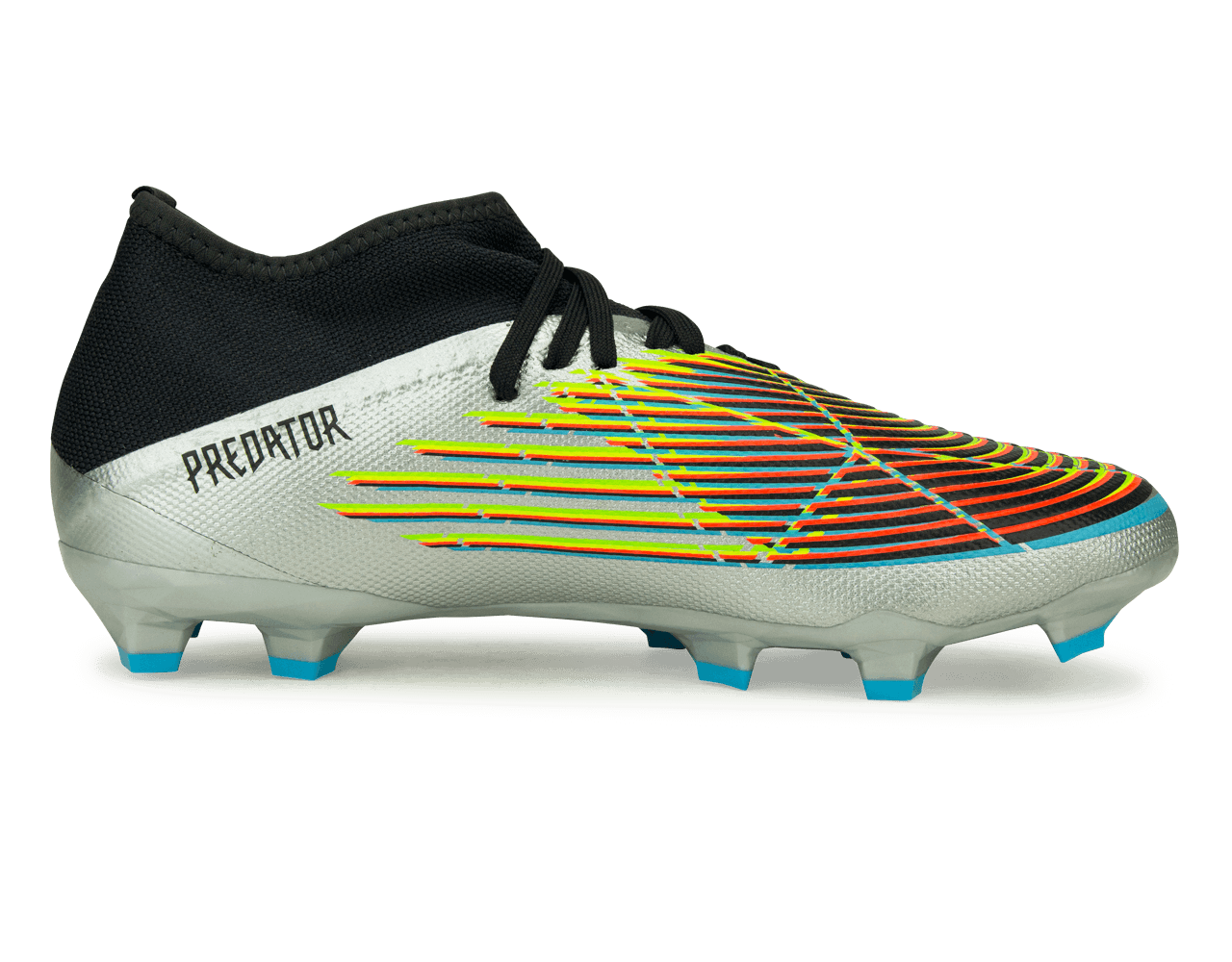 adidas Men's Predator Edge.3 FG Silver Metallic/Solar Green