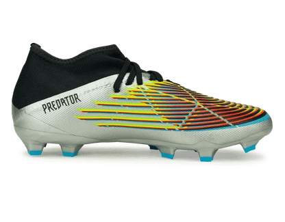 adidas Men's Predator Edge.3 FG Silver Metallic/Solar Green