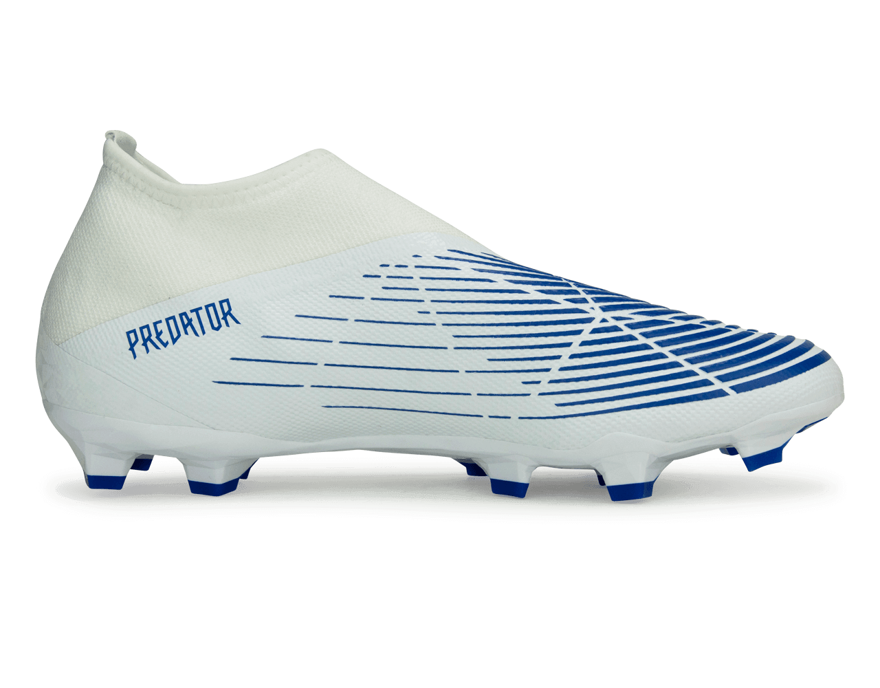 adidas Men's Predator Edge.3 Laceless FG White/Hi-Res Blue