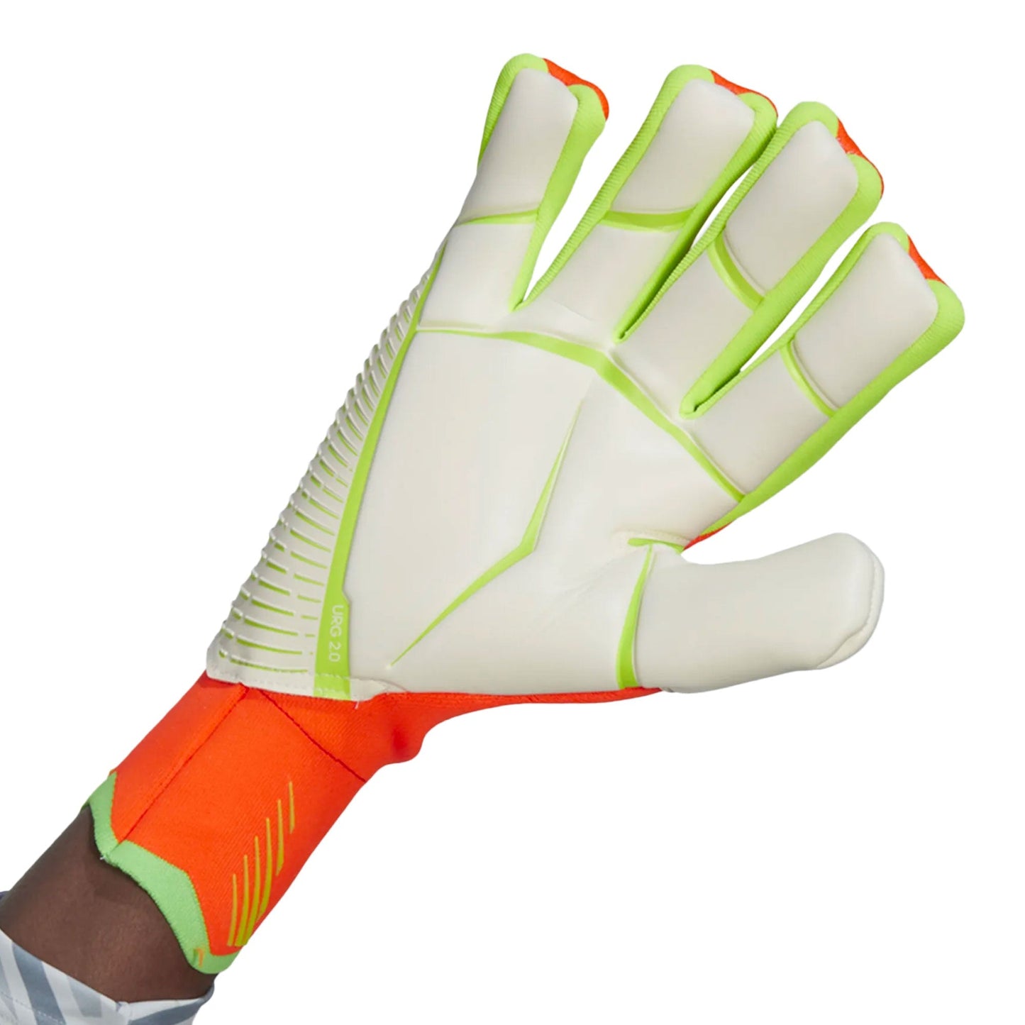 adidas Men's Predator Edge Pro Fingersave Goalkeeper Gloves Solar Red/Solar Green