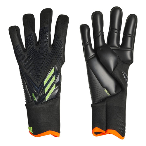 adidas Men's Predator Edge Pro Goalkeeper Gloves Black/Solar Yellow