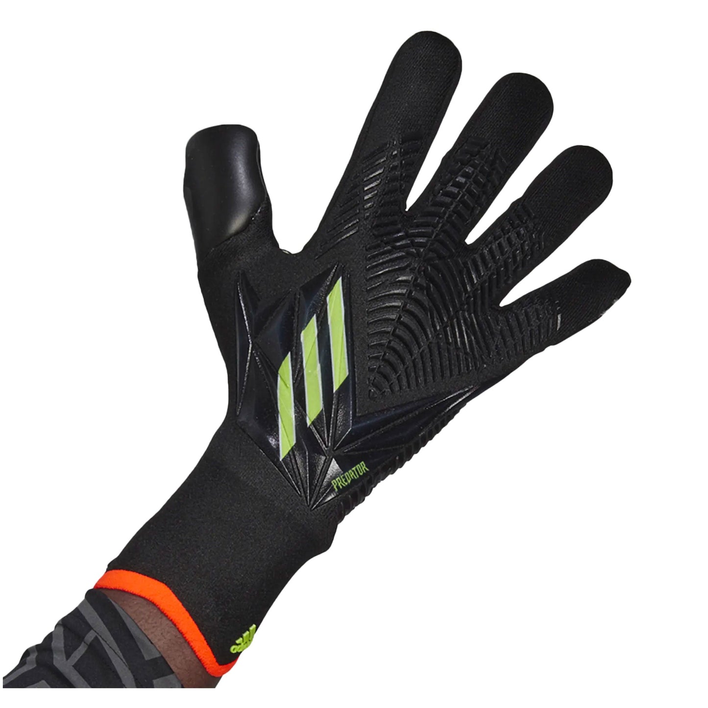 adidas Men's Predator Edge Pro Goalkeeper Gloves Black/Solar Yellow