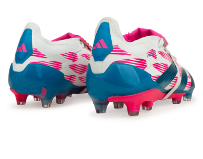 adidas Men's Predator Elite Foldover Tongue FG White/Blue/Pink