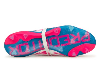 adidas Men's Predator Elite Foldover Tongue FG White/Blue/Pink