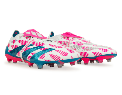 adidas Men's Predator Elite Foldover Tongue FG White/Blue/Pink