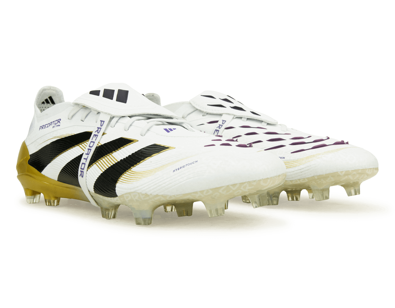 adidas Men's Predator Elite Foldover Tongue FG White/Black/Gold