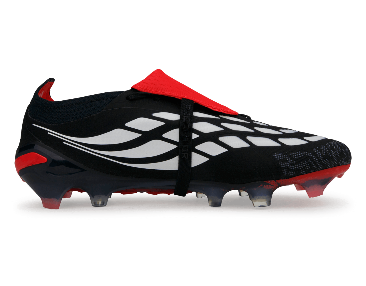 adidas Men's Predator Elite Foldover Tongue FG Black/White/Red