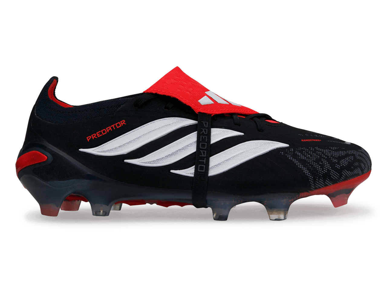 adidas Men's Predator Elite Foldover Tongue FG Black/White/Red