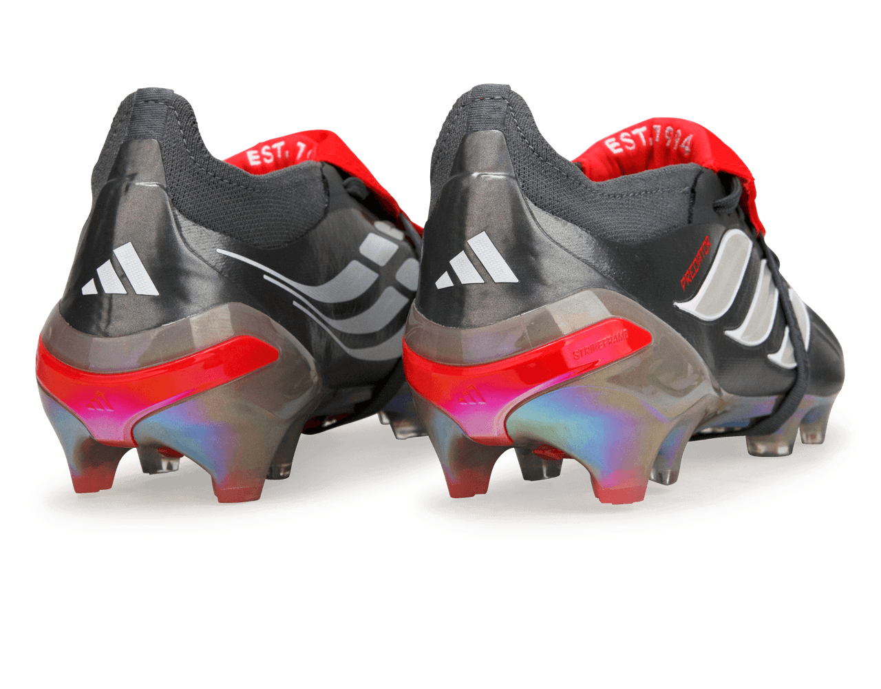 adidas Men's Predator Elite Foldover Tongue FG Iron Metallic/Red