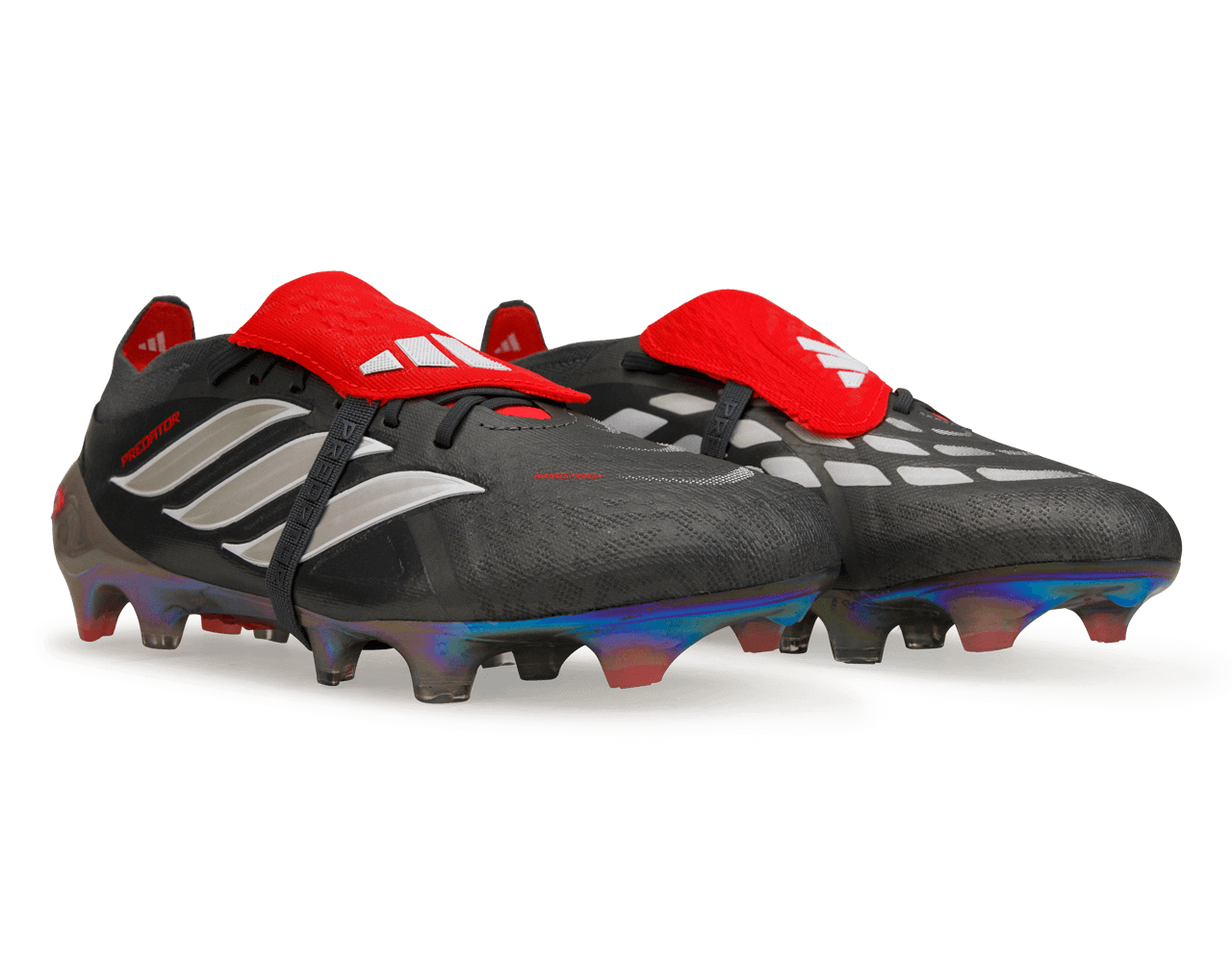 adidas Men's Predator Elite Foldover Tongue FG Iron Metallic/Red