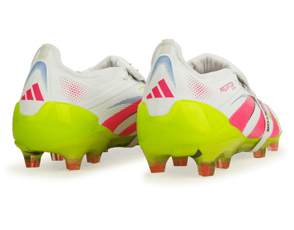 adidas Men's Predator Elite Foldover Tongue FG White/Pink/Lemon